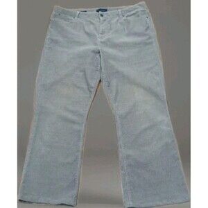 Talbots Women's 16 Curvy Corduroy Jeans Gray Bootcut Flare Soft Stretch